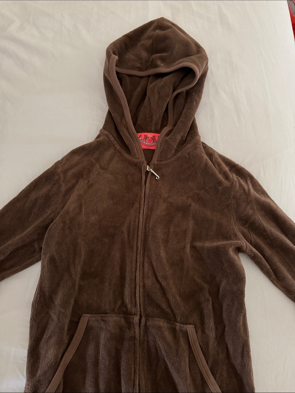 Women’s Juicy Couture Terry Brown Zip-Up Hoodie Jacket